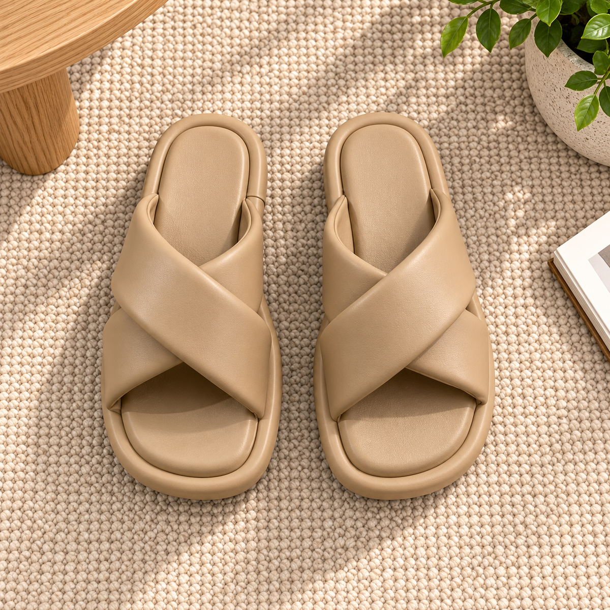 Soleia | Women’s Orthopedic Crisscross Comfort Slide Sandals