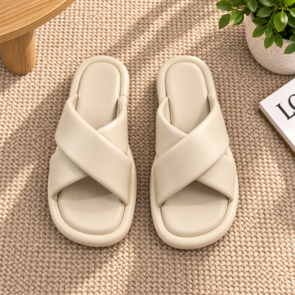Soleia | Women’s Orthopedic Crisscross Comfort Slide Sandals