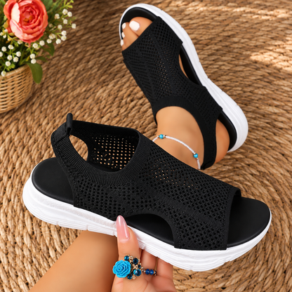 Quiana | Women’s Orthopedic Breathable Knit Peep Toe Sandals