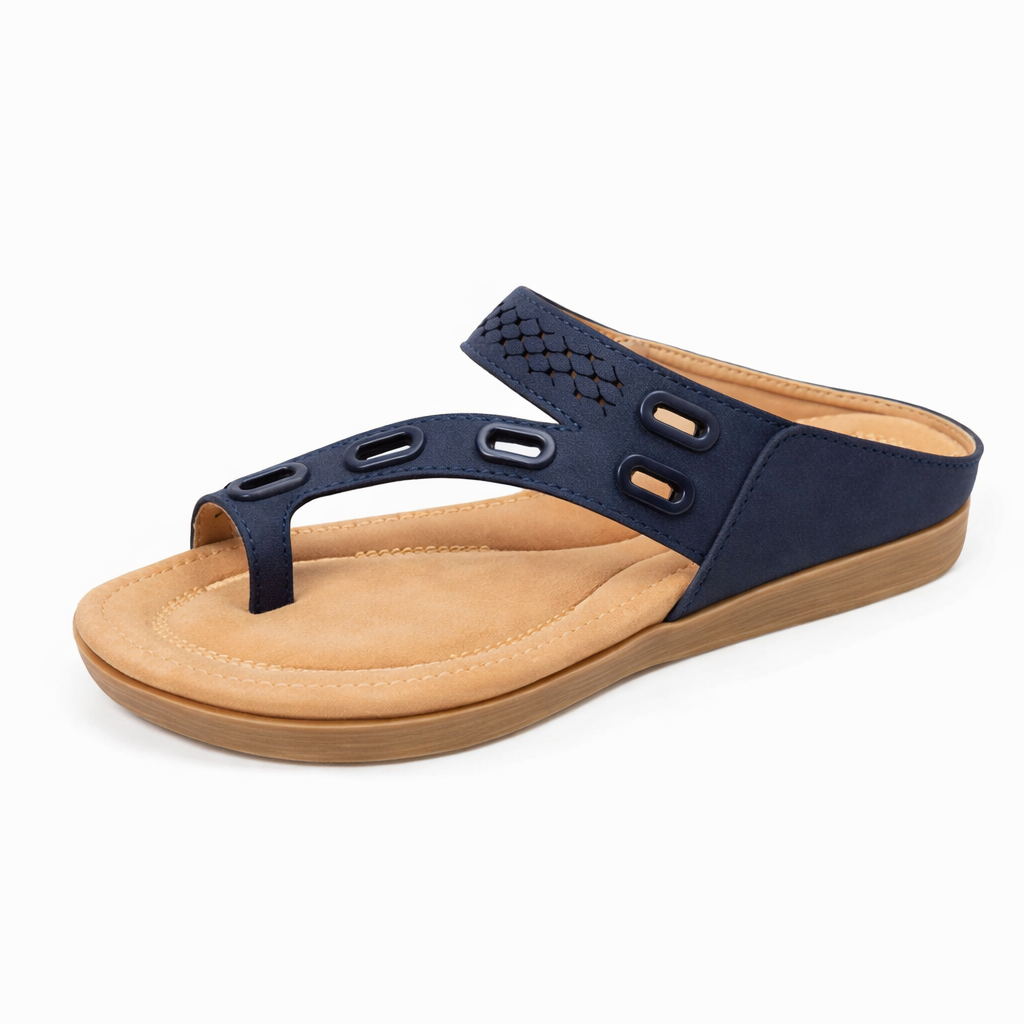 OrthoCare Women’s Comfy Summer Slippers - Flat Heel