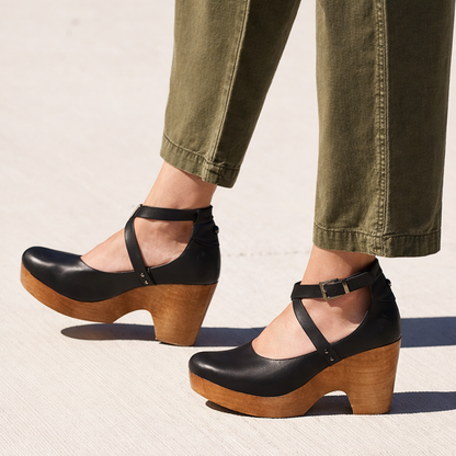 Cora | Orthopedic Block Heel Mary Jane Sandals – Vintage-Inspired