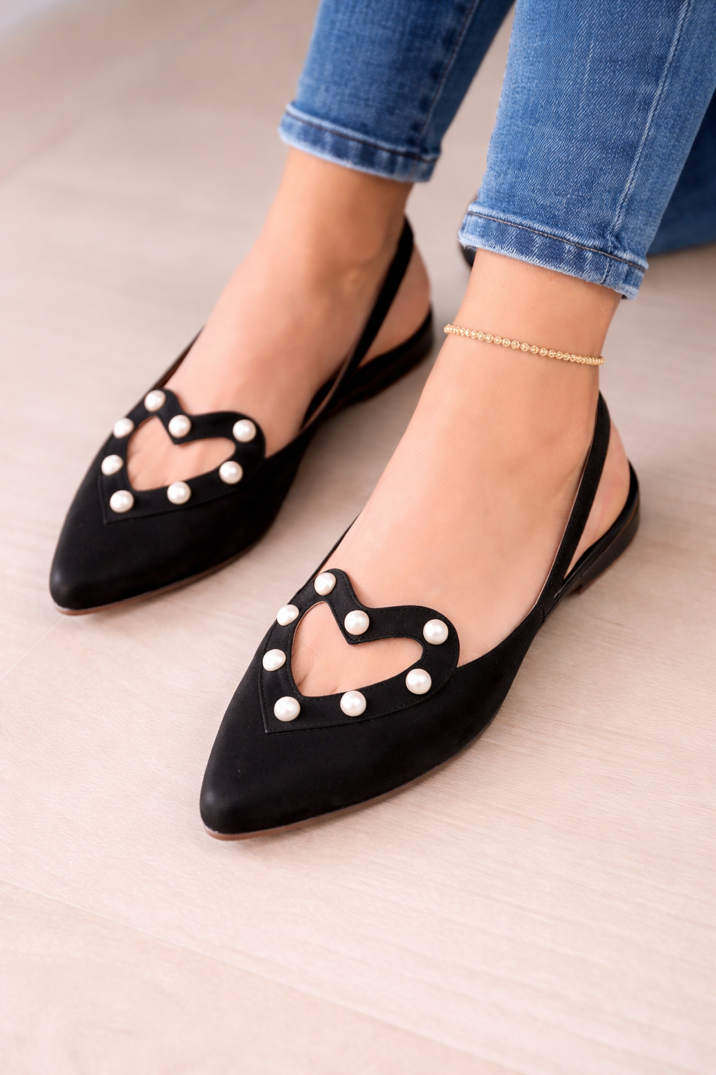 OrthoCare Flat Heel Sandals With Pearls - Unique And Elegant