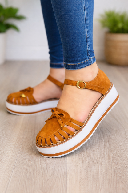 OrthoCare Platform Sandals With A Single Buckle