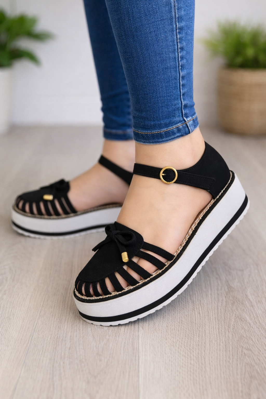 OrthoCare Platform Sandals With A Single Buckle