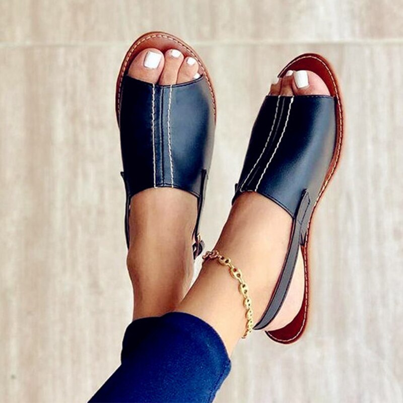 Bailey | Orthopedic Open-Toe Slingback Flats – Everyday Comfort Sandals