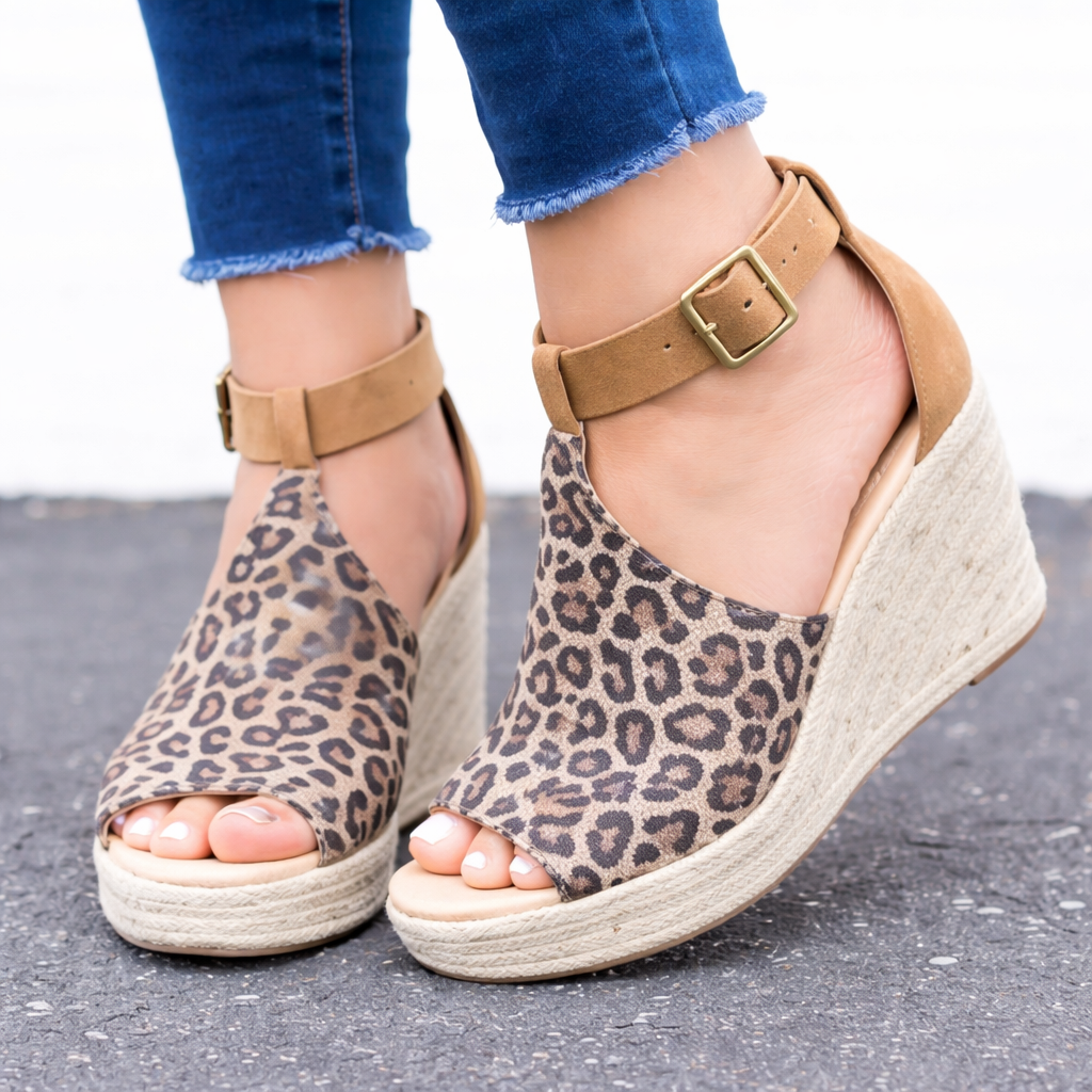 OrthoCare Straw Wedge Sandals - Unique Elegance And Comfort