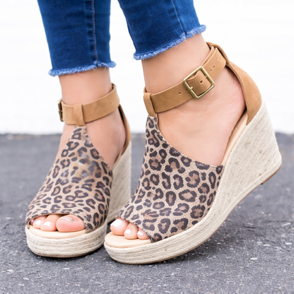 OrthoCare Straw Wedge Sandals - Unique Elegance And Comfort