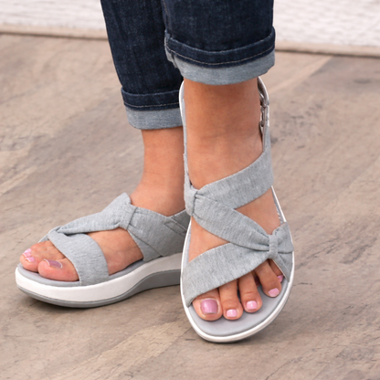 Charlotte | Orthopedic Knotted Strap Wedge Sandals – Lightweight Everyday Comfort