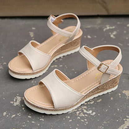 Faryn | Women’s Orthopedic Open-Toe Wedge Sandals with Ankle Strap