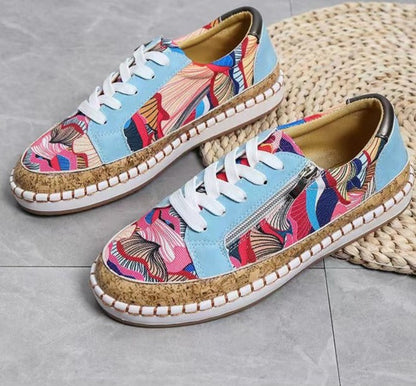 Camila | Orthopedic Floral Canvas Espadrille Sneakers – Lightweight Comfort