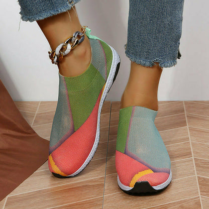 Celine | Orthopedic Slip-On Mesh Sneakers – Colorblock Lightweight Comfort
