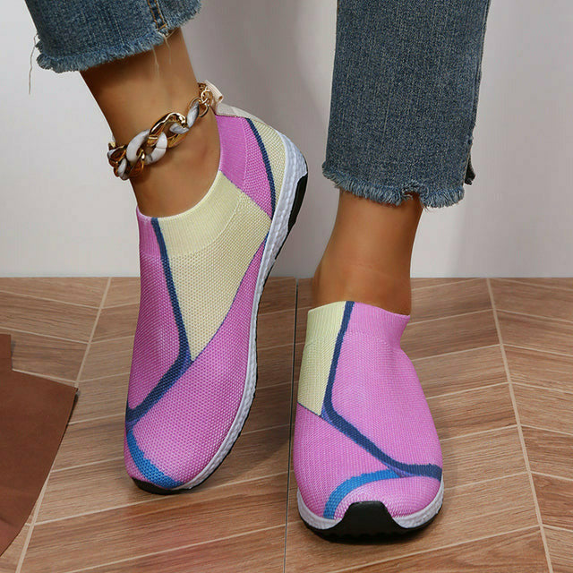 Celine | Orthopedic Slip-On Mesh Sneakers – Colorblock Lightweight Comfort