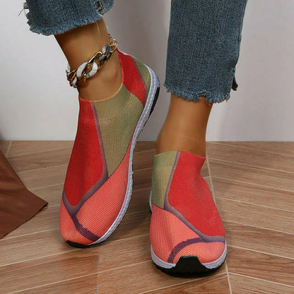 Celine | Orthopedic Slip-On Mesh Sneakers – Colorblock Lightweight Comfort