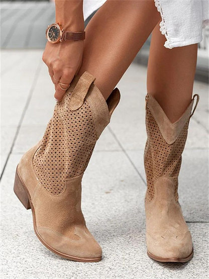 Journee | Orthopedic Women’s Western Cowboy Mid-Calf Boots