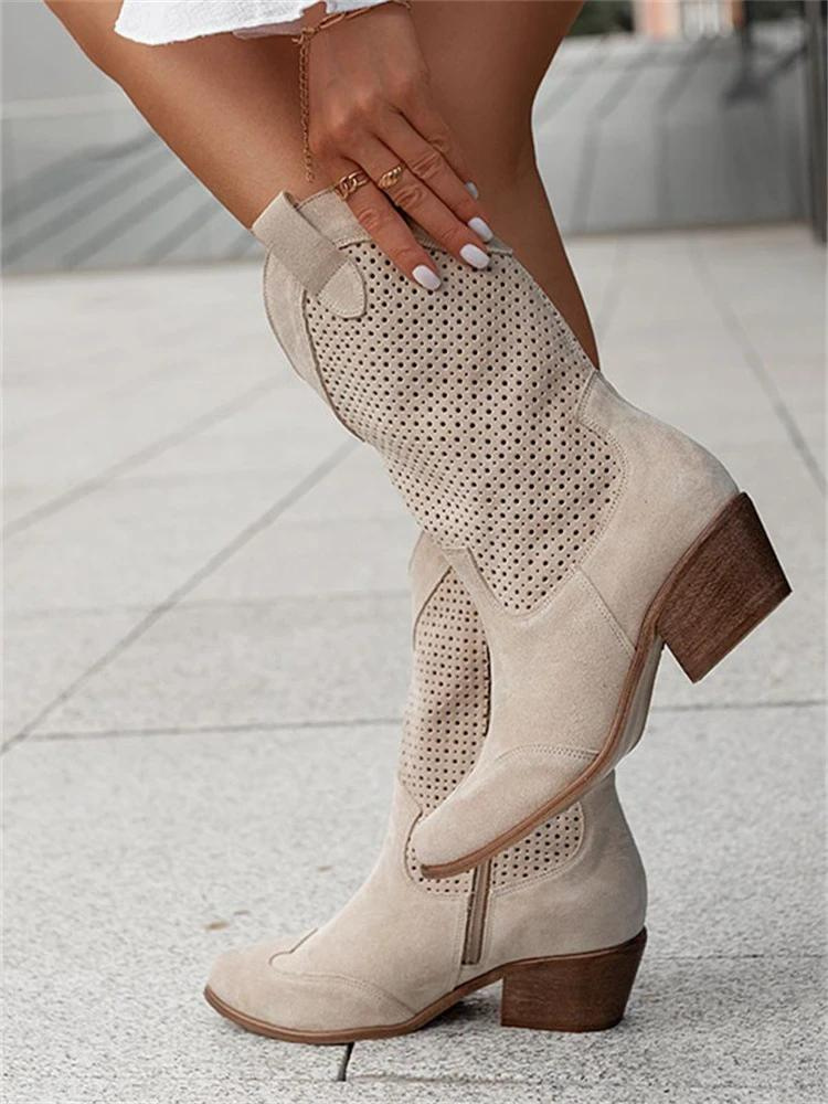 Journee | Orthopedic Women’s Western Cowboy Mid-Calf Boots