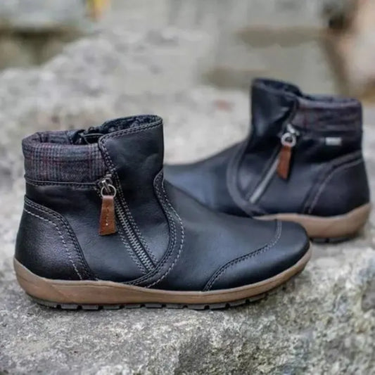 Danica | Orthopedic Zipper Ankle Boots with Non-Slip Sole