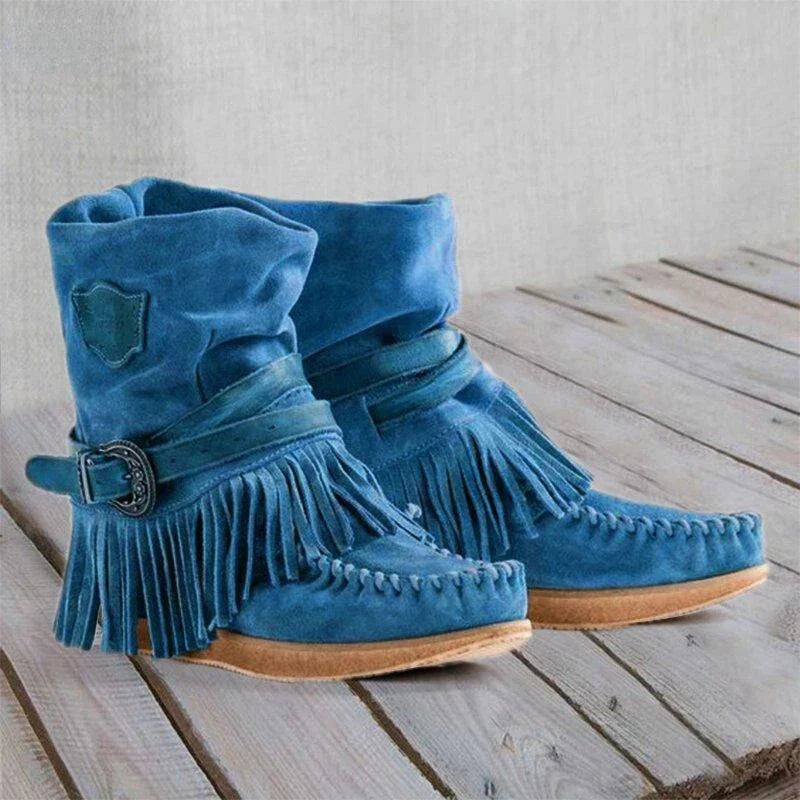 Harmony | Orthopedic Fringe Suede Ankle Boots
