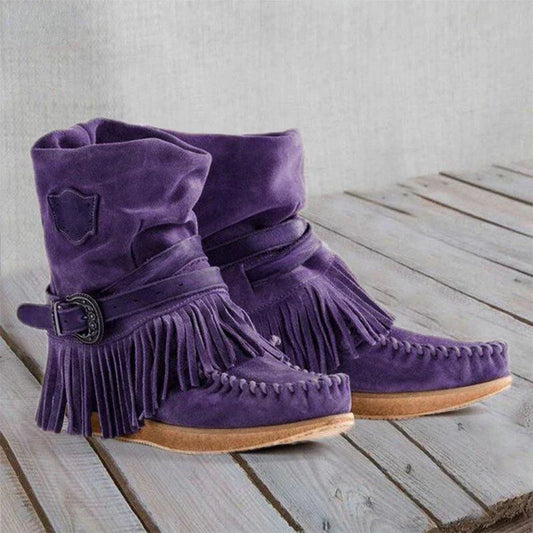 Harmony | Orthopedic Fringe Suede Ankle Boots