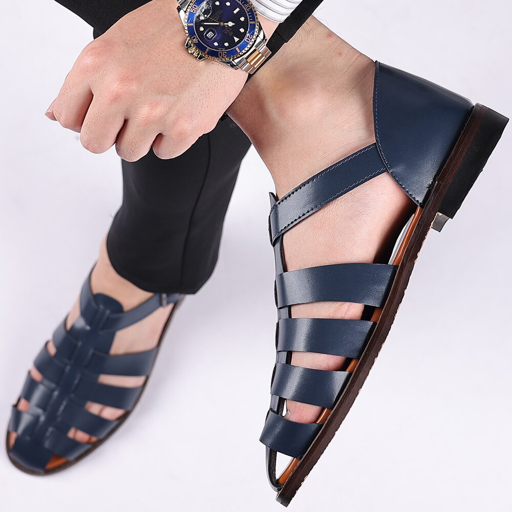 Alec | Orthopedic Leather Fisherman Sandals with Buckle Strap