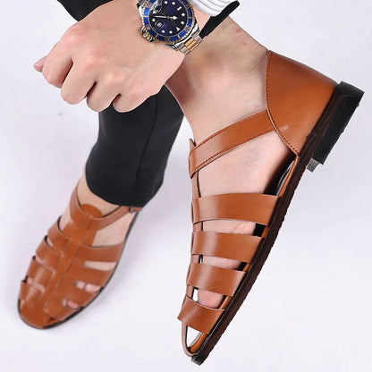 Alec | Orthopedic Leather Fisherman Sandals with Buckle Strap