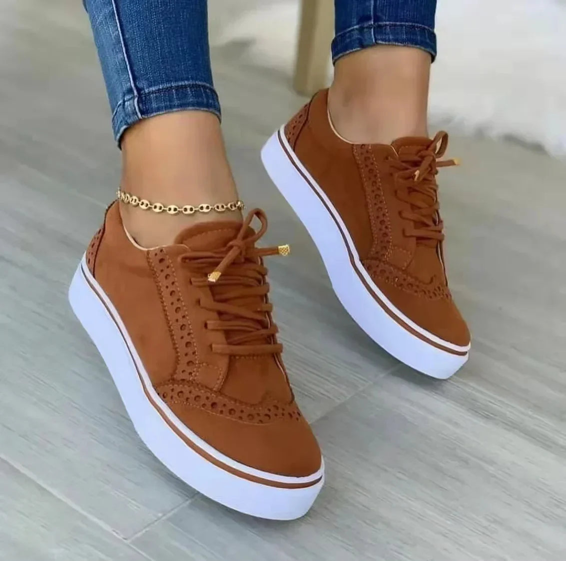 Hattie | Orthopedic Platform Casual Lace-Up Sneakers