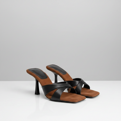 OrthoCare | Color Block Open Toe Heeled Sandals