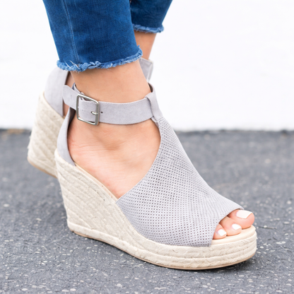 OrthoCare Straw Wedge Sandals - Unique Elegance And Comfort