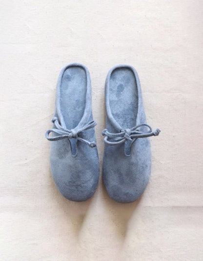 Farah | Women’s Minimalist Orthopedic Soft Cotton Bow Slip-On Flats