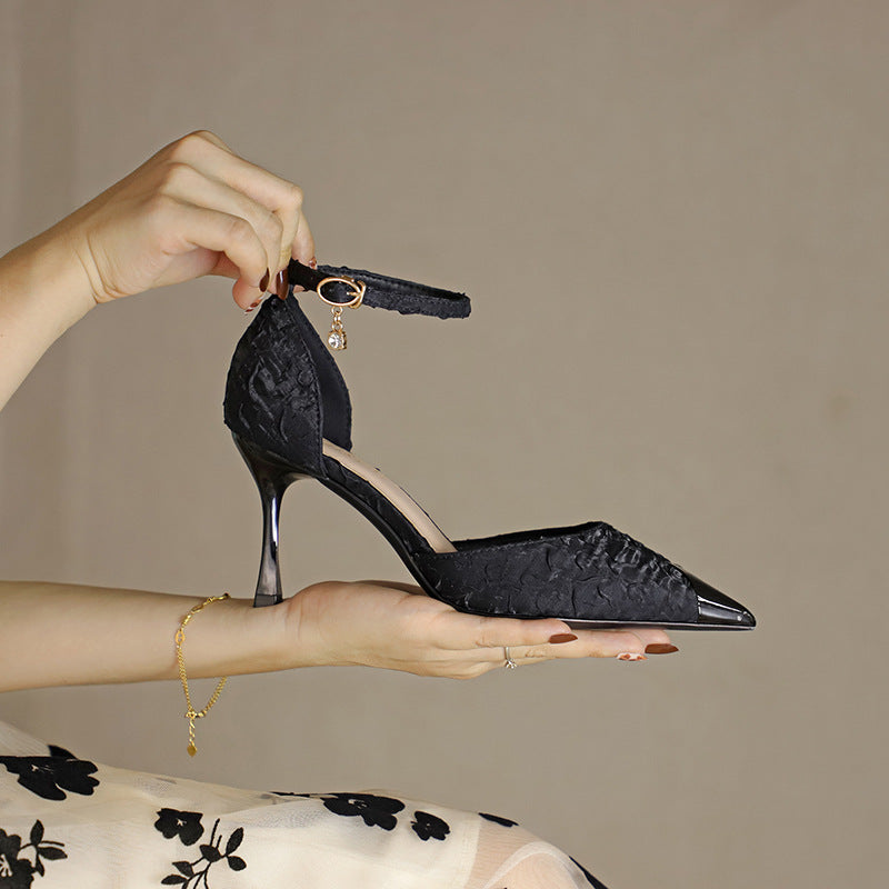 OrthoCare | Pointed Toe Ankle Strap Stiletto Heels