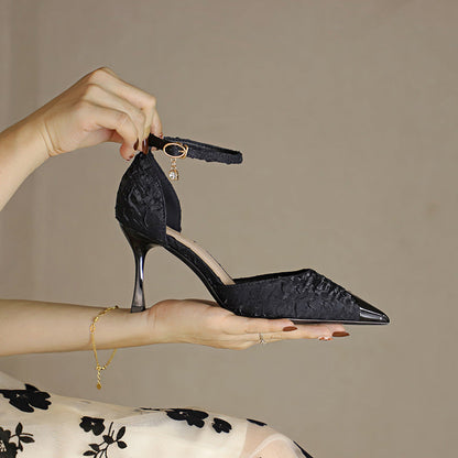 OrthoCare | Pointed Toe Ankle Strap Stiletto Heels