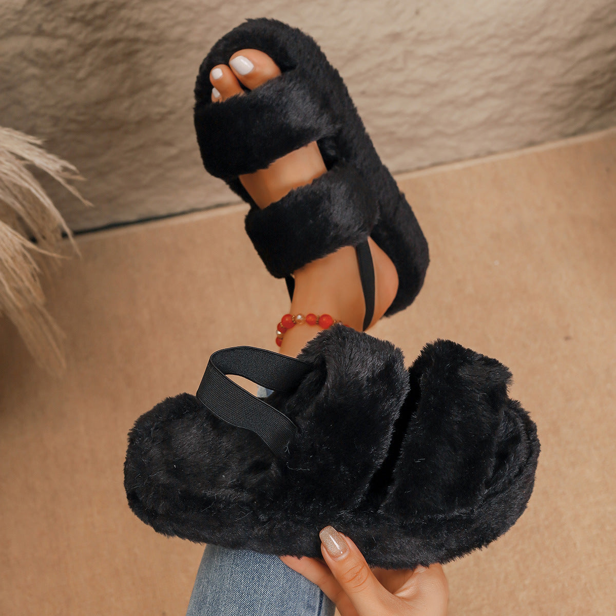 Giovelle | Women’s Orthopedic Plush Platform Slippers