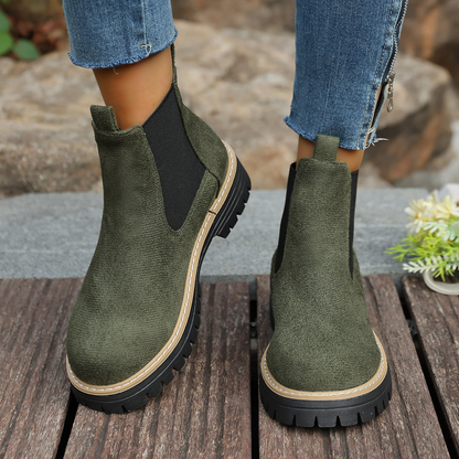 OrthoCare Square-Heeled, Round-Toe Boots For A Unique Style