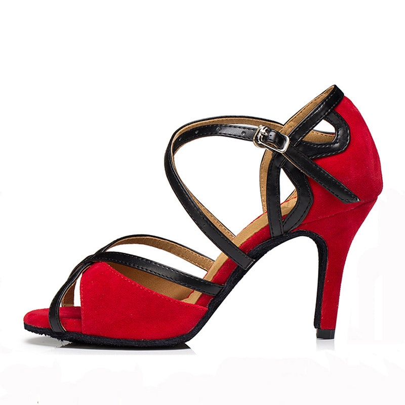 OrthoCare Unique Black Stiletto Heels For Latin Dance And Ballroom