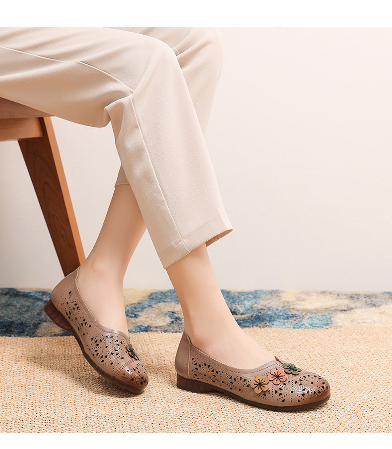 OrthoCare Floral Cutout Slip-On Comfort Flats