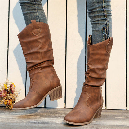OrthoCare Women's Boots - Round Toe High Heel Comfort