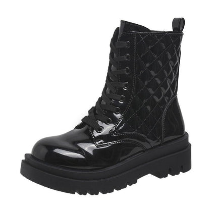 OrthoCare Quilted Platform Boots - Thick Heel