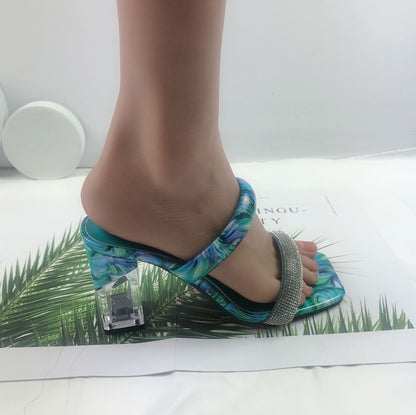 Aubrielle | Women’s Orthopedic Printed Block Heel Mule Sandals