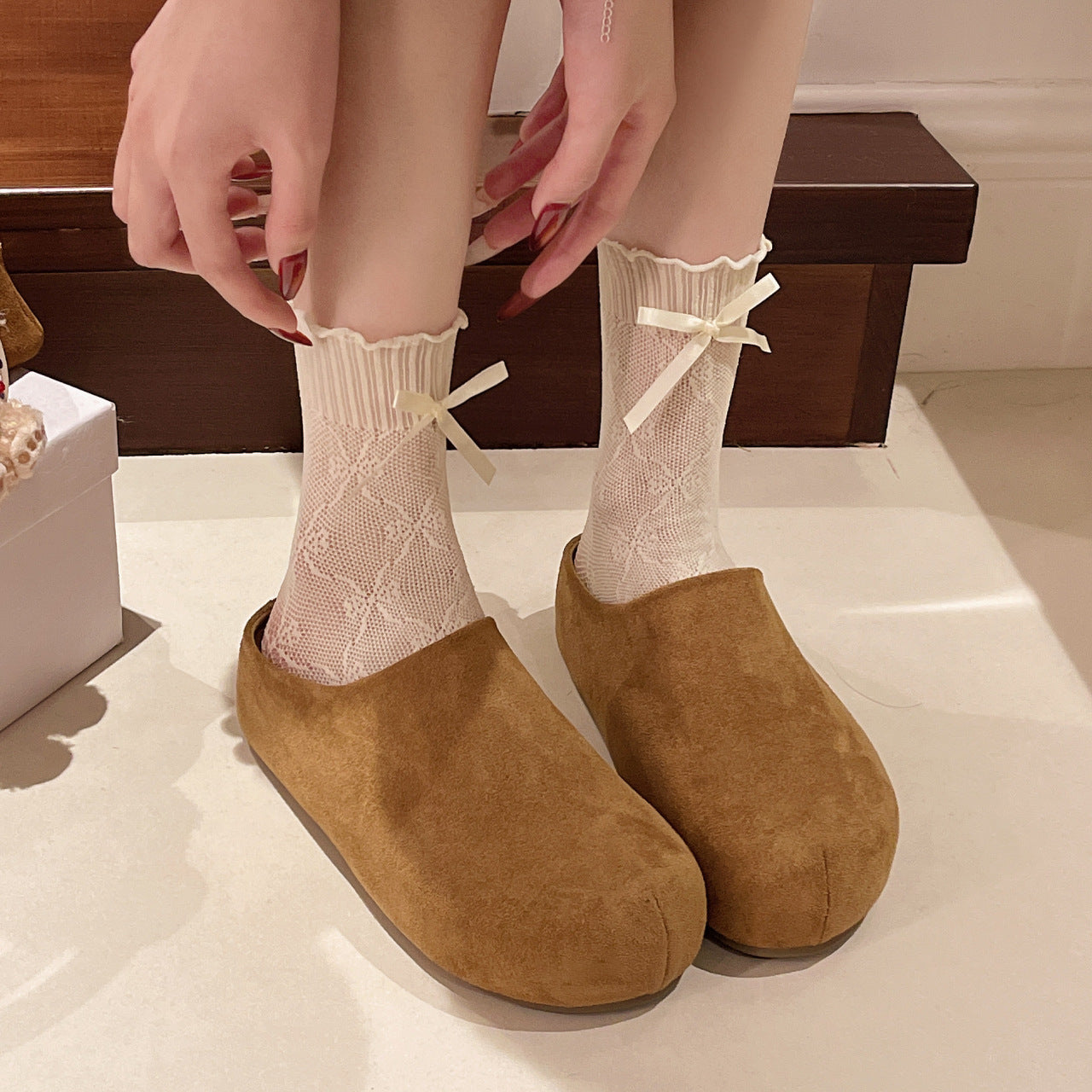 OrthoCare | Cozy Suede Slip-On Mule Slippers