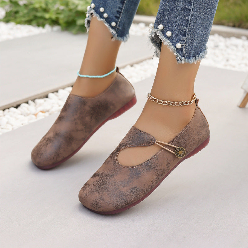 OrthoCare Women’s Vintage Mary Jane Flats – Soft Comfort Everyday Walking Shoes