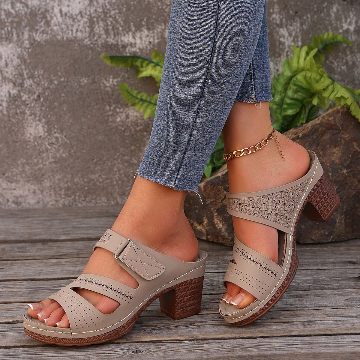 OrthoCare Unique Square-Heeled Sandals For A Stylish Summer