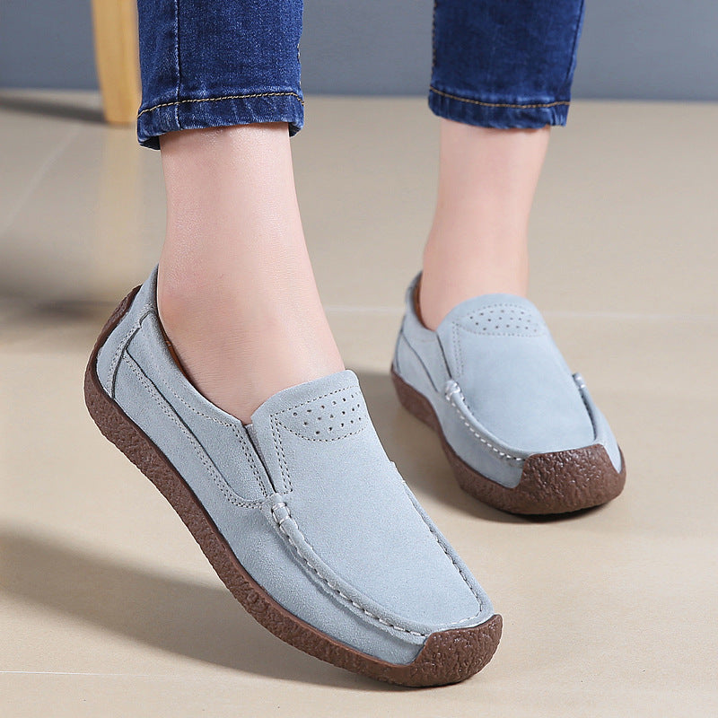 OrthoCare Women’s Suede Slip-On Loafers – Lightweight Comfort Casual Shoes