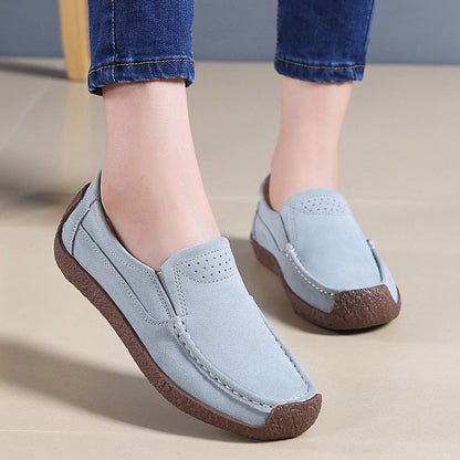 OrthoCare Women’s Suede Slip-On Loafers – Lightweight Comfort Casual Shoes
