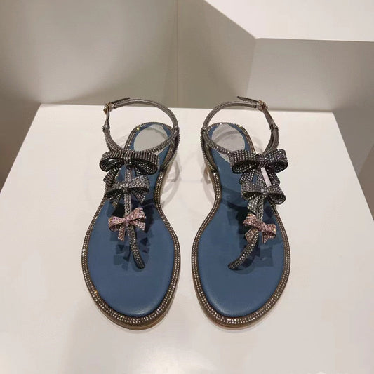 Thessaly | Women’s Orthopedic Rhinestone Butterfly Toe Ring Sandals