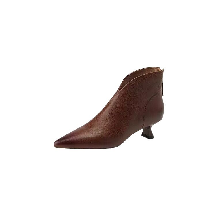 OrthoCare Chic French-Style Kitten Heel Ankle Boots