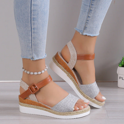 Daciana | Women’s Orthopedic Espadrille Strap Wedge Sandals