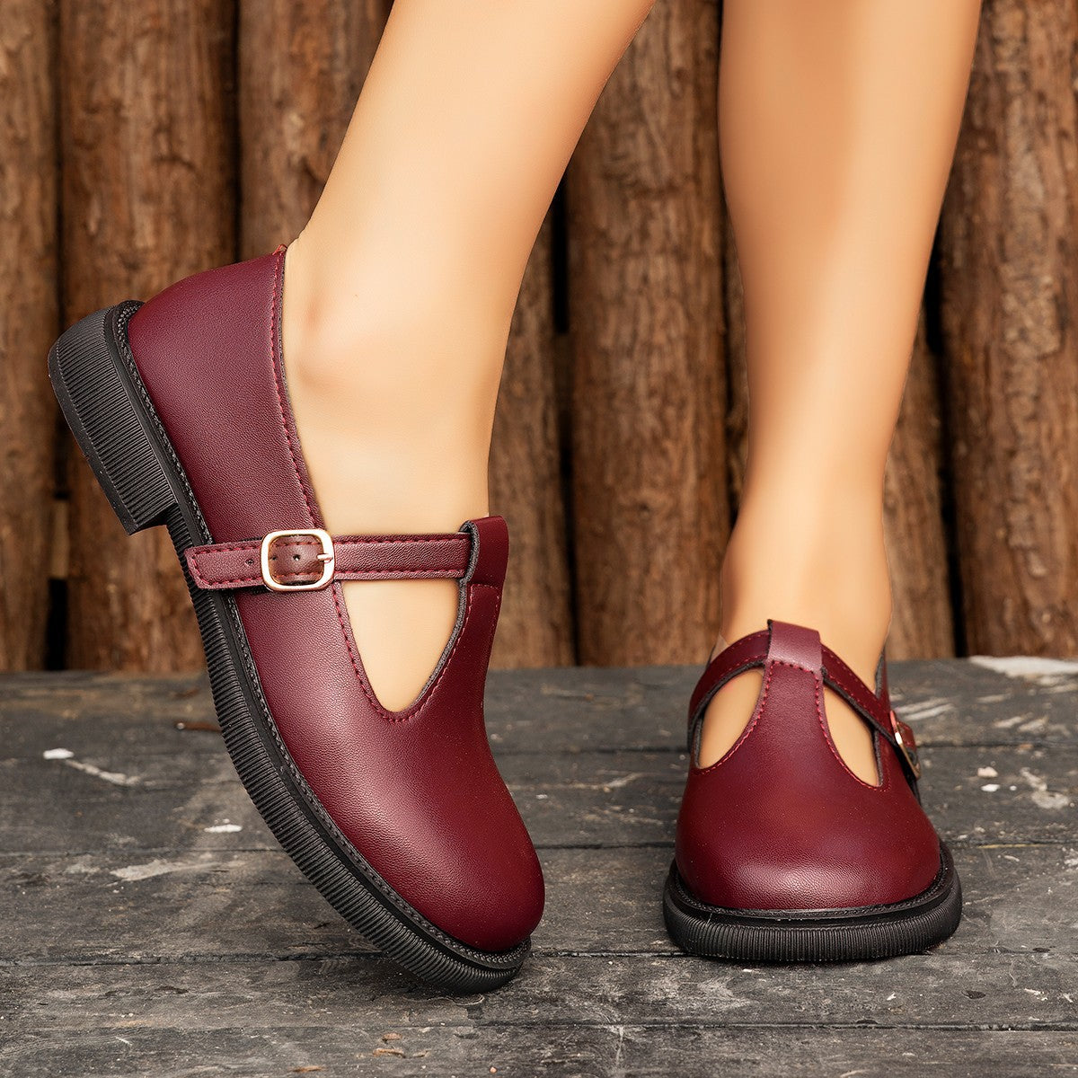 OrthoCare | Classic Mary Jane Strap Loafers
