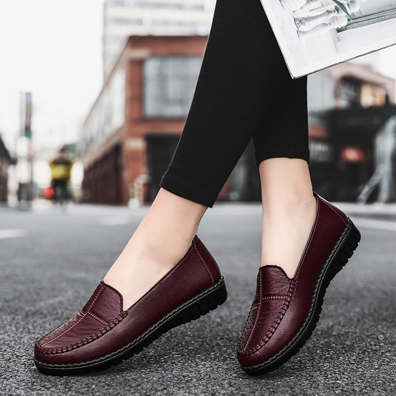 Orthopedic Leather Loafers – Soft Comfort Slip-On Walking Shoes