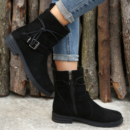 OrthoCare Short Boots - Side Zipper, Low Heel