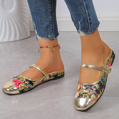 Petal | Women’s Orthopedic Floral Mary Jane Comfort Flats
