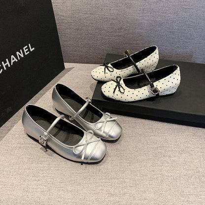 OrthoCare | Metallic Mary Jane Ballet Flats